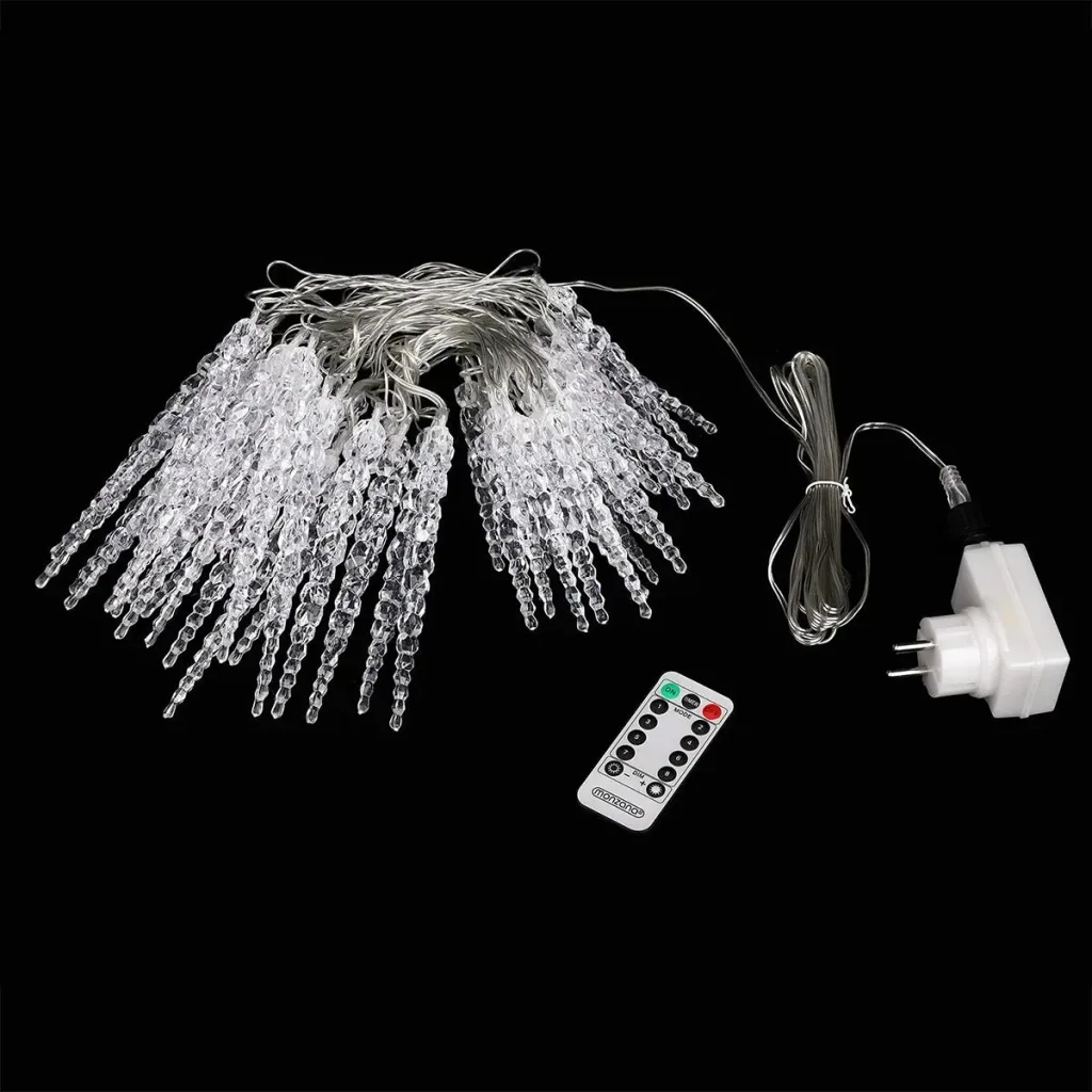 Lichterkette Weihnachten Eiszapfen 40 LED's 10,4m