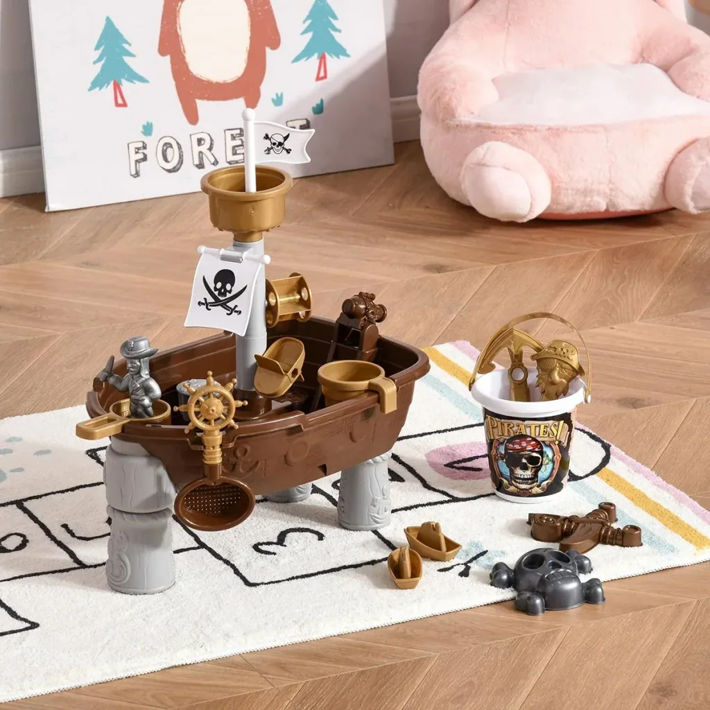 Kinder-Sandspielzeug Piratenthema bunt