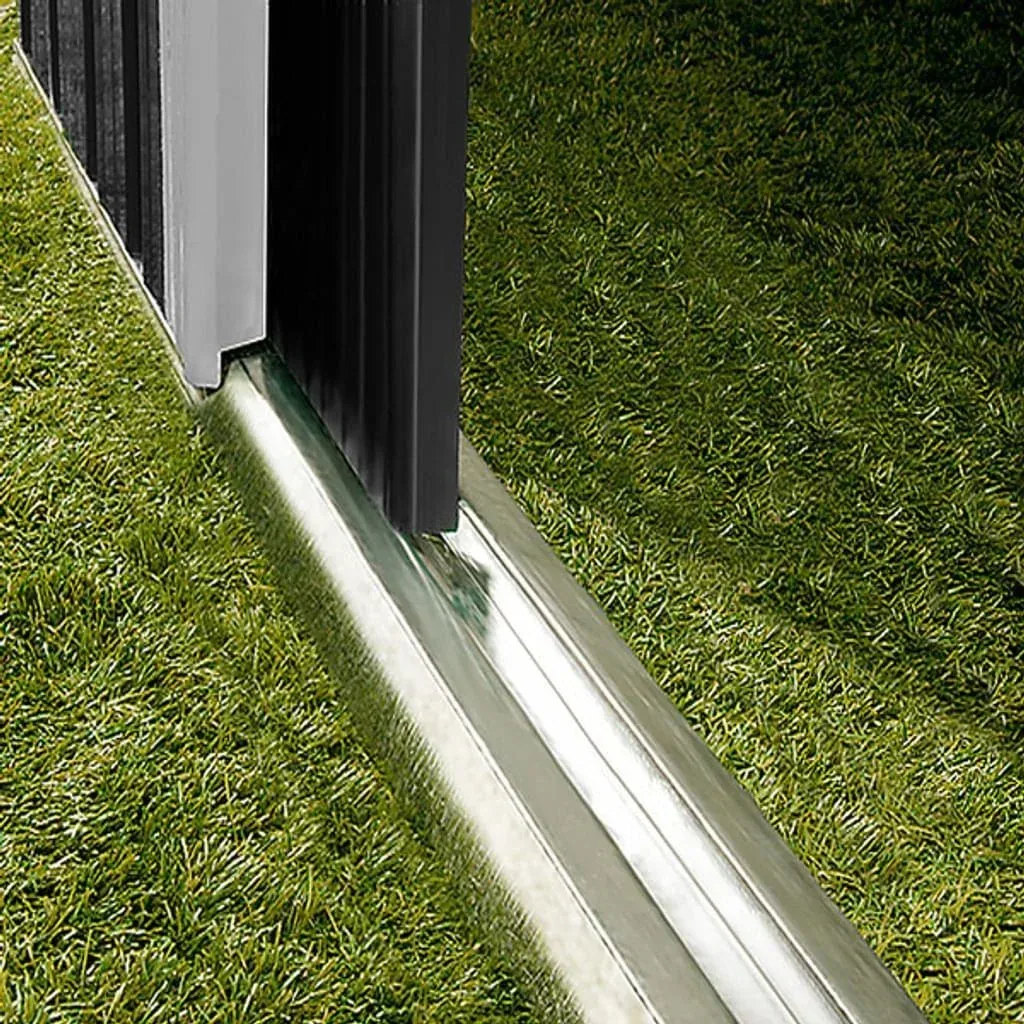 Gartenhaus - 2,52m³ - Metall - anthrazit - 162 x 86 x 181cm