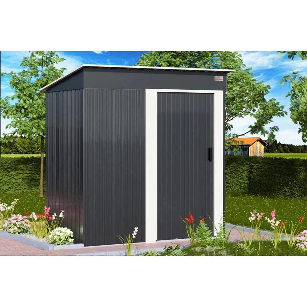 Gartenhaus - 2,52m³ - Metall - anthrazit - 162 x 86 x 181cm