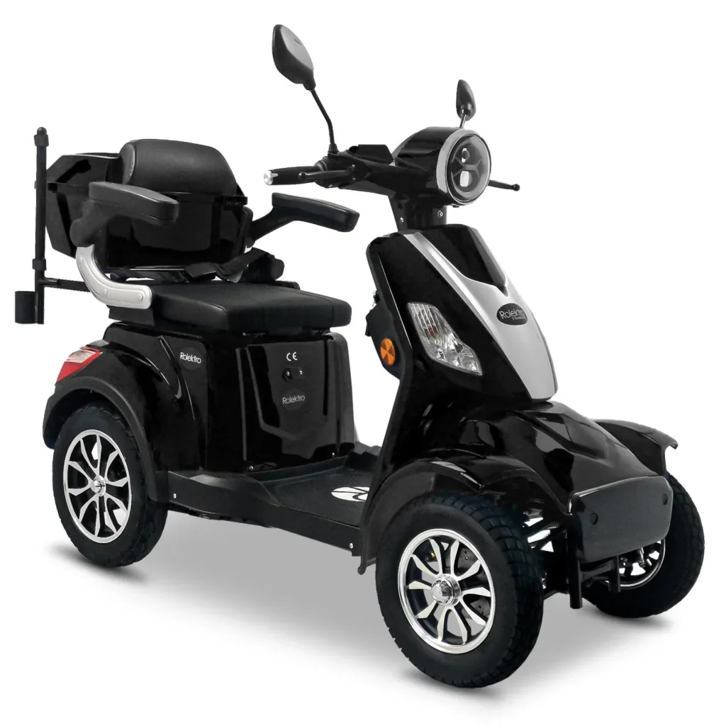E-Quad 25 V3 Lithium Schwarz, 1.000 Watt + Getränkehalter