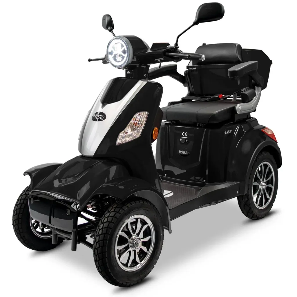 E-Quad 25 V3 Lithium Schwarz, 1.000 Watt + Getränkehalter