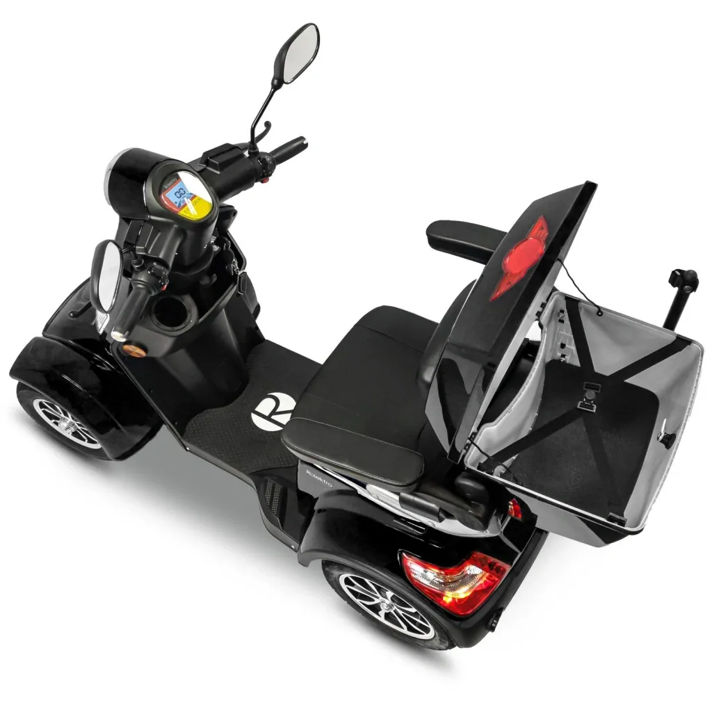 E-Quad 25 V3 Lithium Schwarz, 1.000 Watt + Getränkehalter