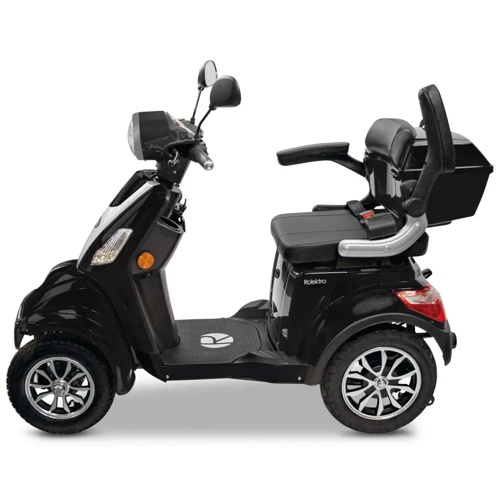 E-Quad 25 V3 Lithium Schwarz, 1.000 Watt + Getränkehalter