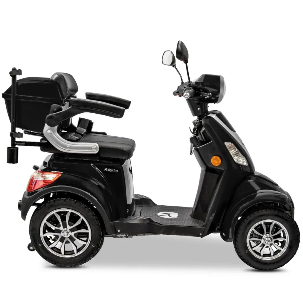 E-Quad 25 V3 Lithium Schwarz, 1.000 Watt + Getränkehalter