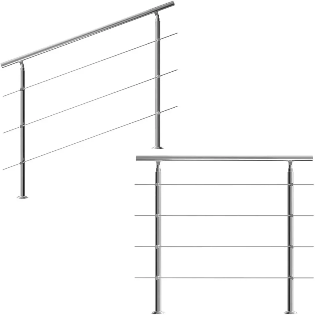 Geländer - Edelstahl - 150 cm - 4 Pfosten