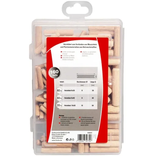 Holzdübel-Sortiment Praktische Helfer 160-teilig