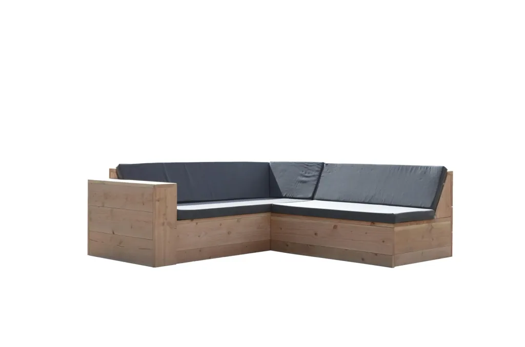Lounge-Set haltbares Douglasie-Holz komplett# Sofa, Stühle, Tisch und Outdoor-Kissen