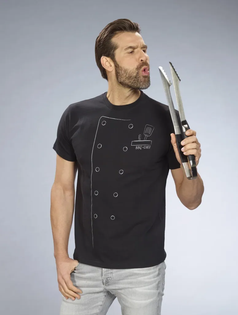 T-Shirt Grillmeister, Farbe schwarz, Gr.M