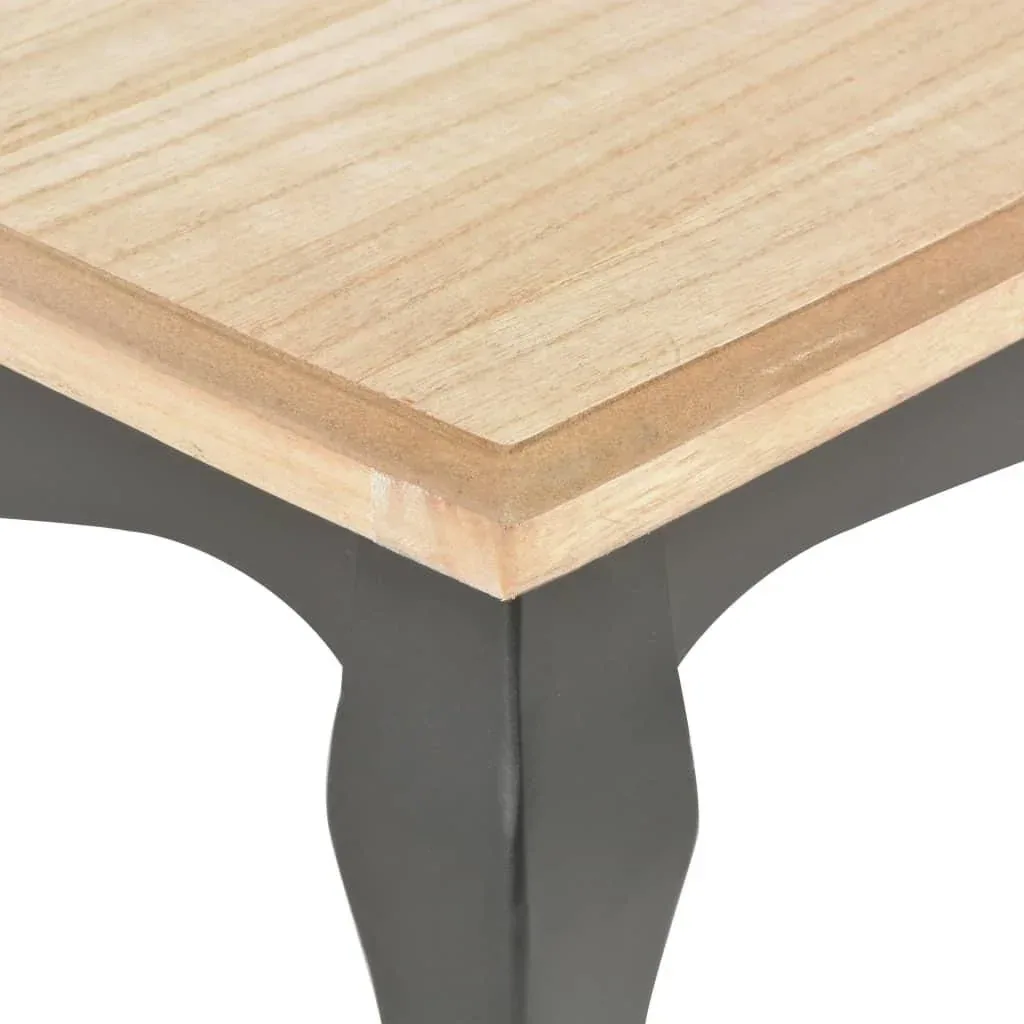 Couchtisch 110x60x40 cm Kiefer massiv schwarz und braun