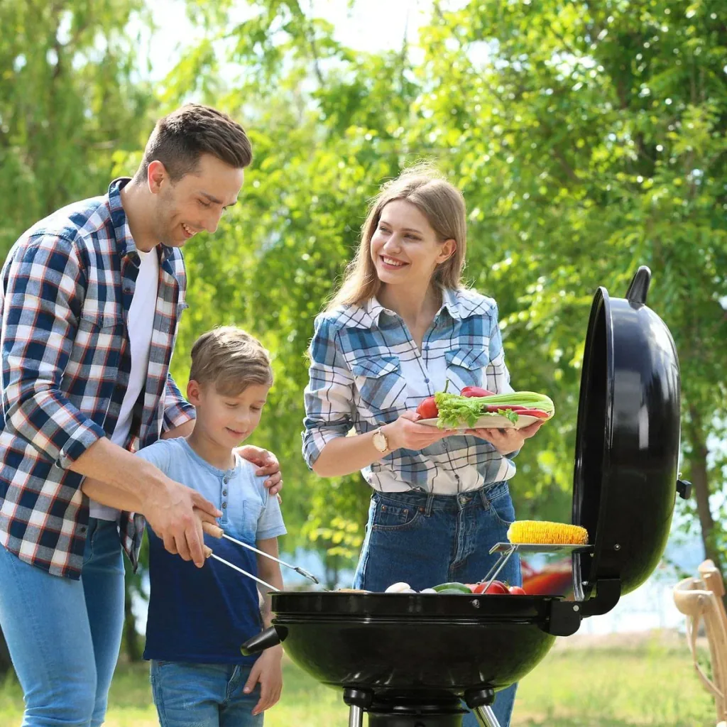 Barbecue - BBQ - auf zwei Rädern - Schwarz - 90x58x68cm