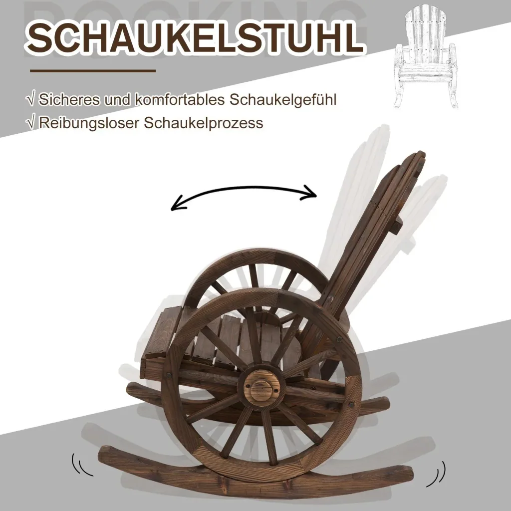 Schaukelstuhl im Wagenrad-Design