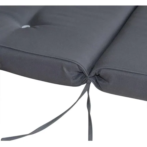 Gartenkissen - 2 Stück - Mit langem Rücken- und Kopfkissen - Für Stuhl - 118x45x7cm - Grau