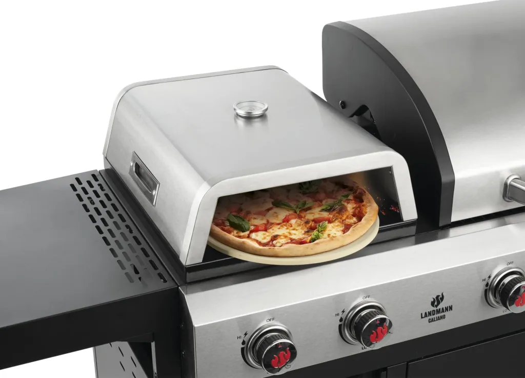 Gasgrillwagen mit Pizzaaufsatz,"GG-VI-692", CALIANO 6.1 cooK, 177 x 117 x 60 cm