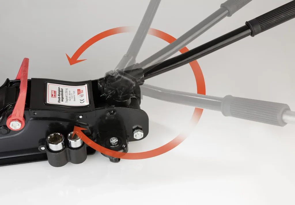 Flach - Rangierwagenheber 2,25 t - mit LED-Licht