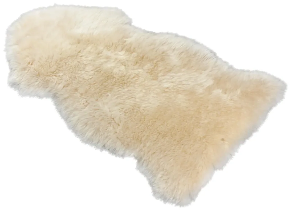 Lammfell in Tierform Blake, beige, 80-90 cm lang