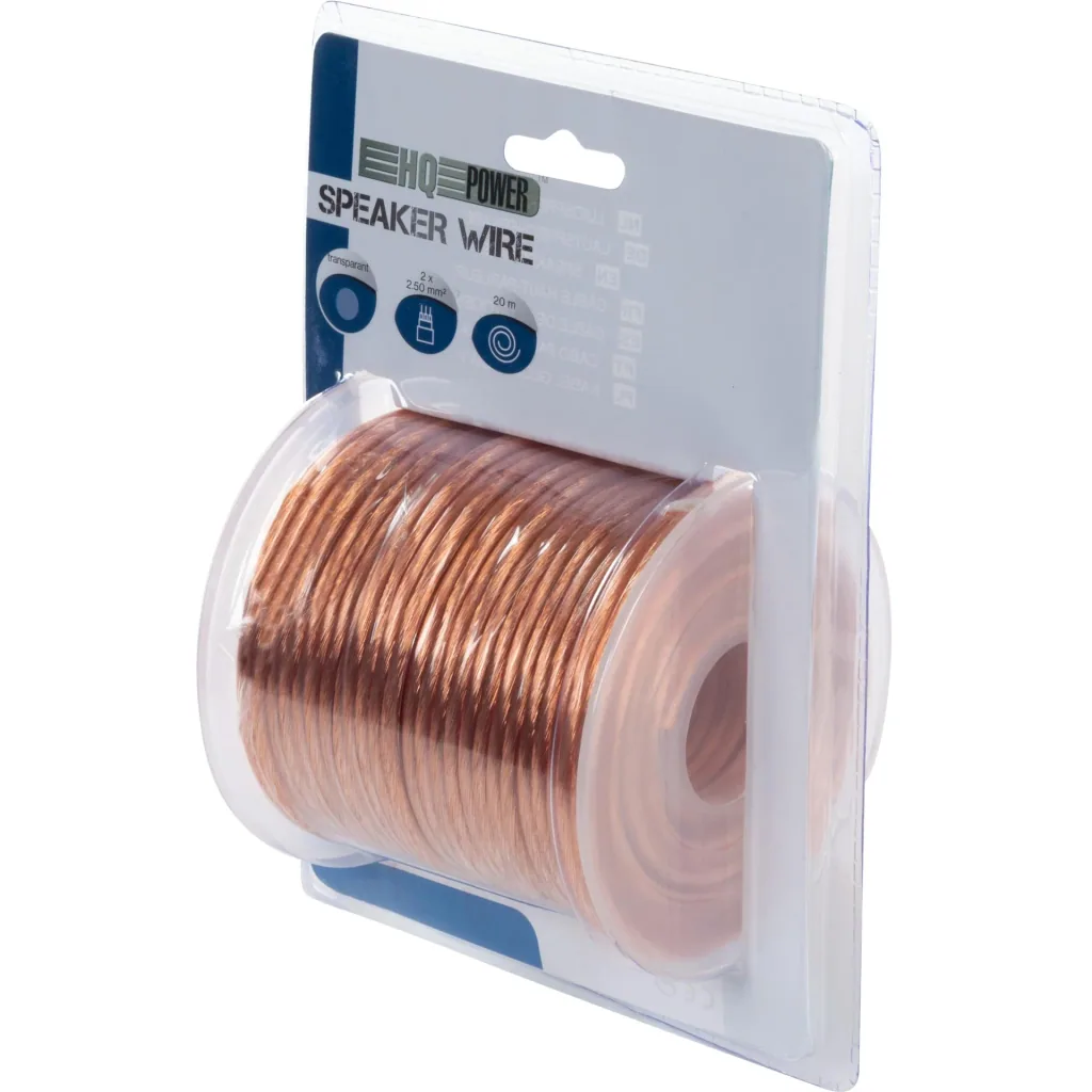 lautsprecherkabel - transparent - 2 x 2.50 mm² - 20 m