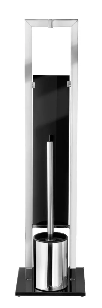 Stand WC-Garnitur Rivalta 3in1, Schwarz / Silber glänzend