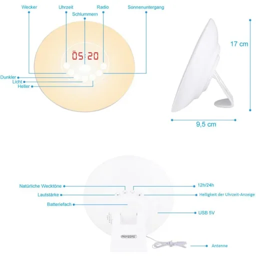LED-Lichtuhr Sonnenaufgang