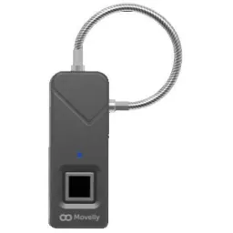 Movelly fingerprint padlock mattschwarz