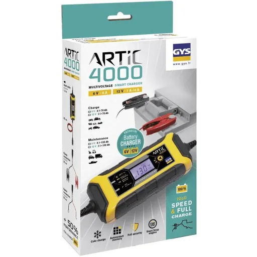Batterieladegerät Artic 4000 - 4A - 240V - 4 Ladegeschwindigkeiten