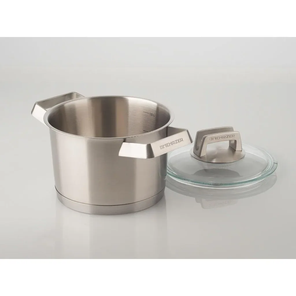 Mehrzer Premium - Hoher Kochtopf mit Deckel - 16 cm - Edelstahl