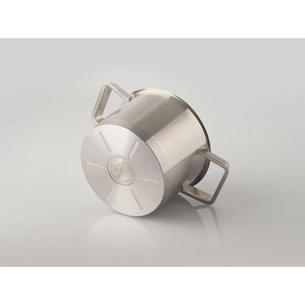 Mehrzer Premium - Hoher Kochtopf mit Deckel - 16 cm - Edelstahl