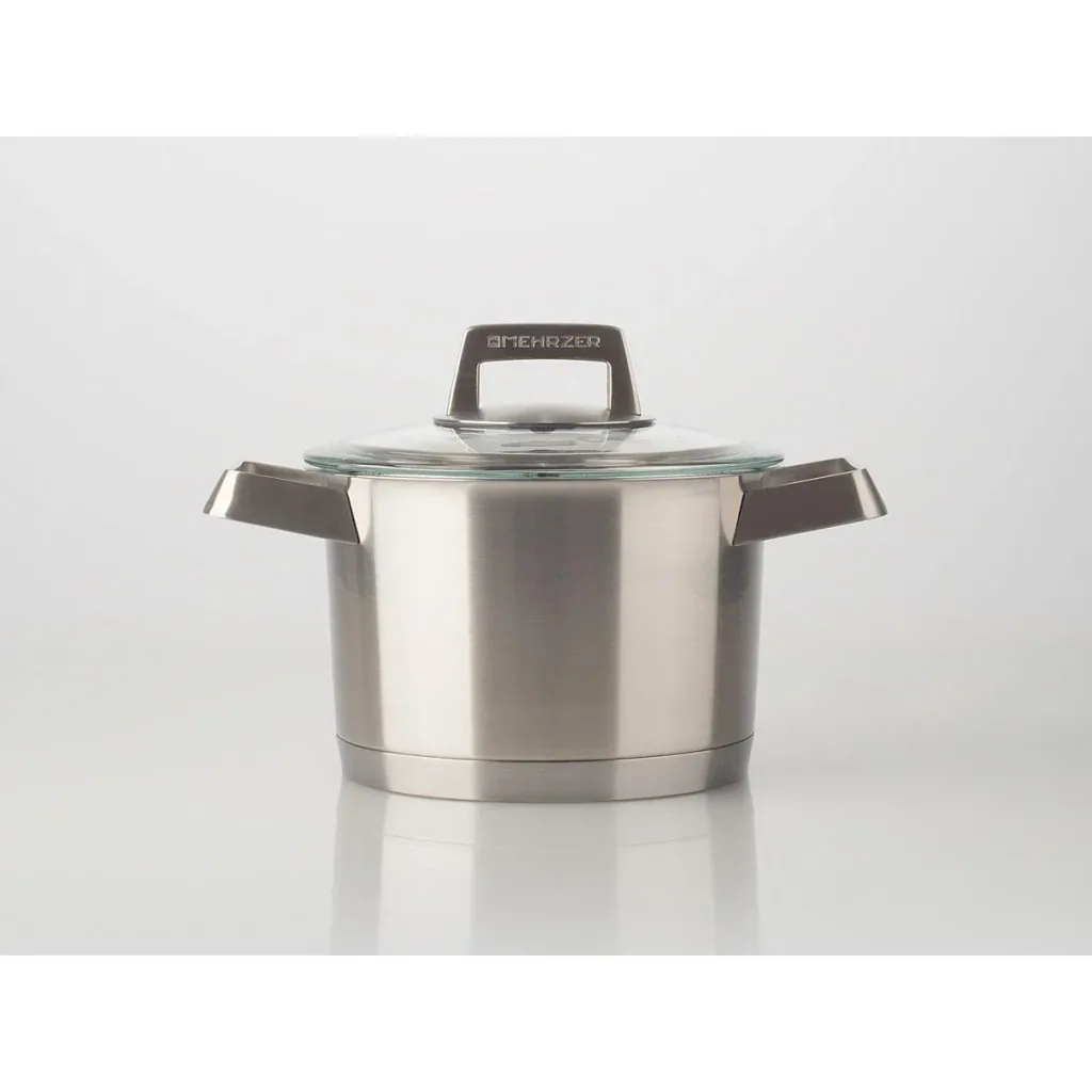 Mehrzer Premium - Hoher Kochtopf mit Deckel - 16 cm - Edelstahl