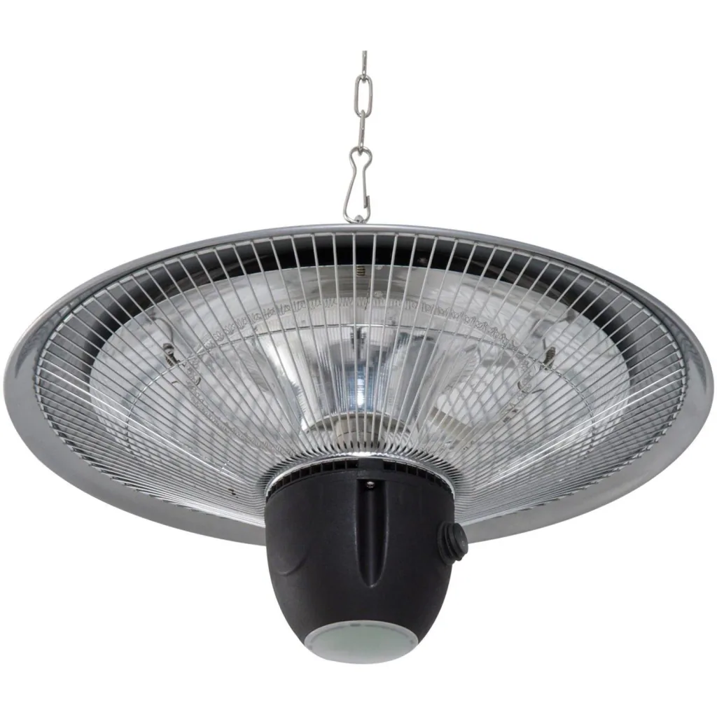 Heizstrahler 1500W mit LED inkl, Fernbedienung Alu Silber
