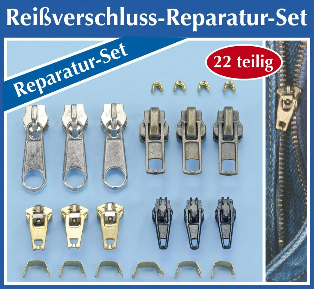 Reißverschluss-Reparatur-Set, 22-teilig