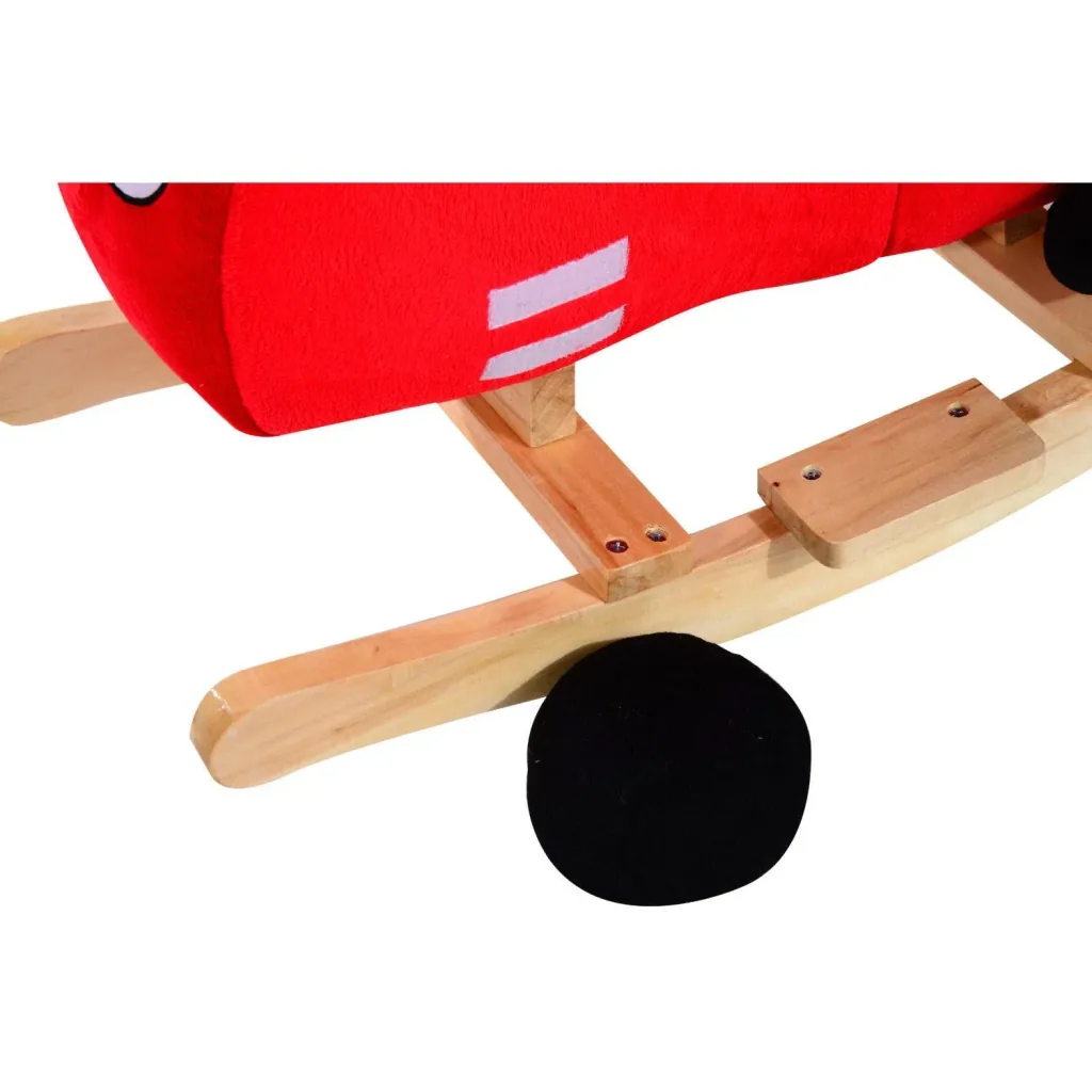 Schaukelpferd Plüsch Auto Schaukeltier Lieder Spielzeug Kinder Baby Rot Auto