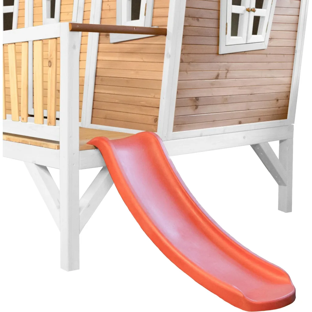 Emma Spielhaus Braun/Weiß - Rote Rutsche