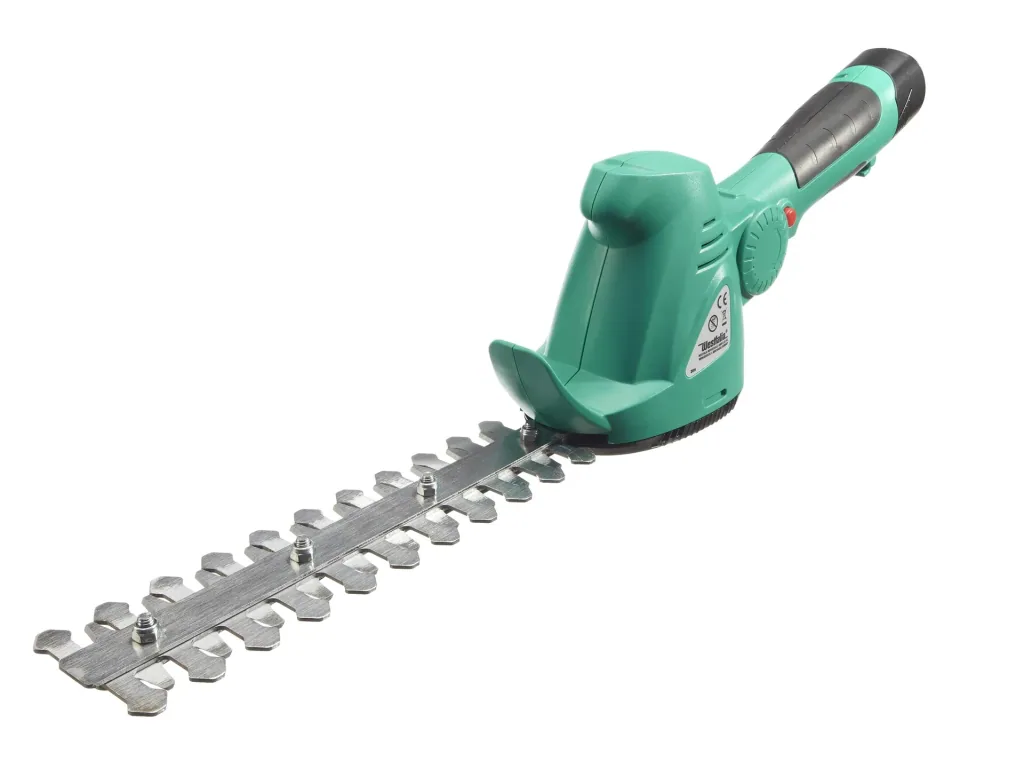 Akku Gras- & Strauchschere 10,8 Volt mit Fahrstock inklusiver Ersatzakku