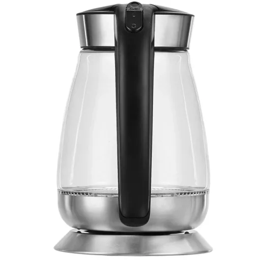 Wasserkocher Schwarz/Silber Glas/Edelstahl 1.7L