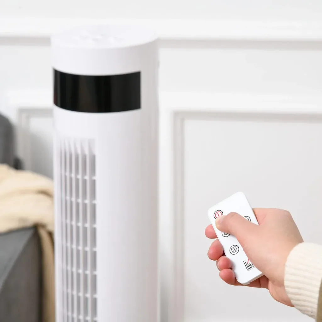 Turmventilator mit Fernsteuerung weiß