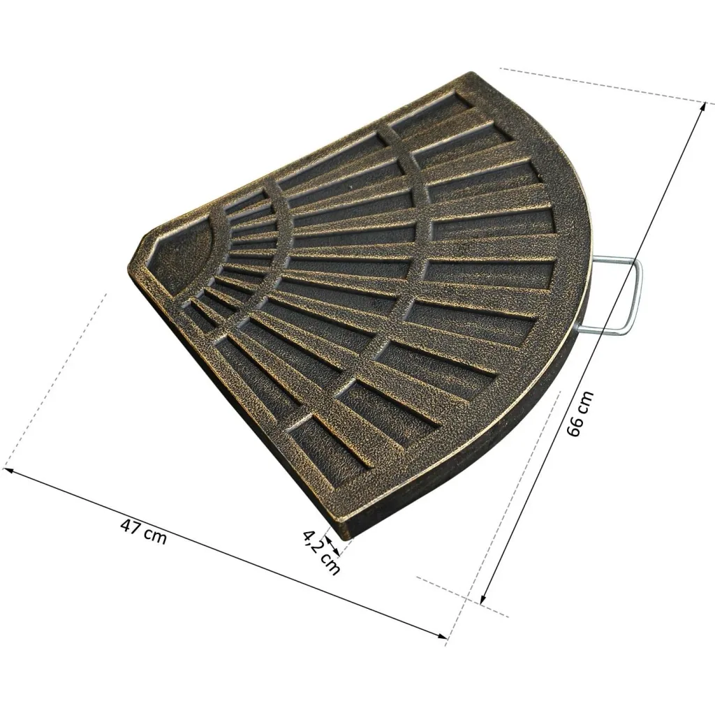2 tlg, Sonnenschirmständer Platten-Schirmständer Schirmständer halbrund abnehmbar Handgriff mit Harz Bronze 30 kg