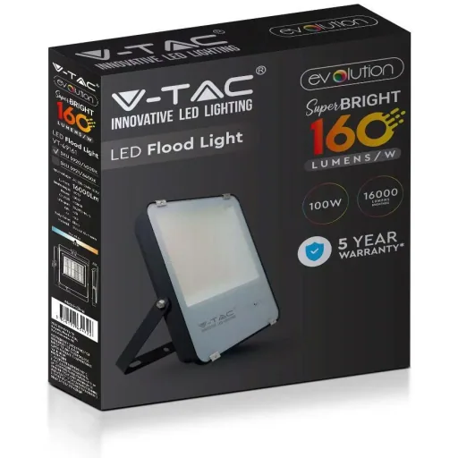 VT-49611 LED-Flutlichtstrahler - 100 W - 16000 Lm - 6400K - schwarz