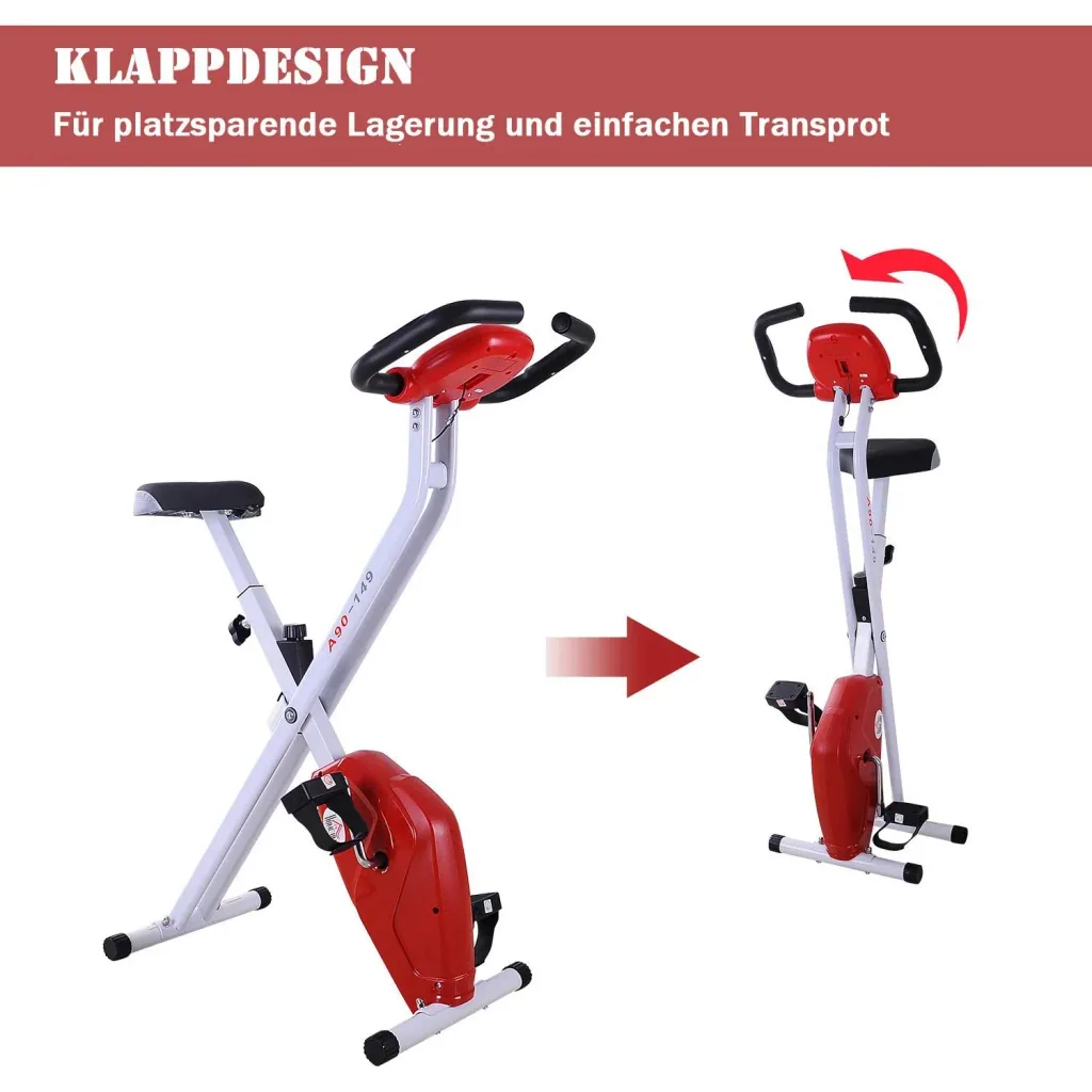 Hometrainer Zusammenklappbares Fitness-Rad - Stahl-Ergometer