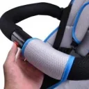 Kinderfahrrad/Dreirädchen - Blau- Schiebestange, klappbare Fußstütze, Korb