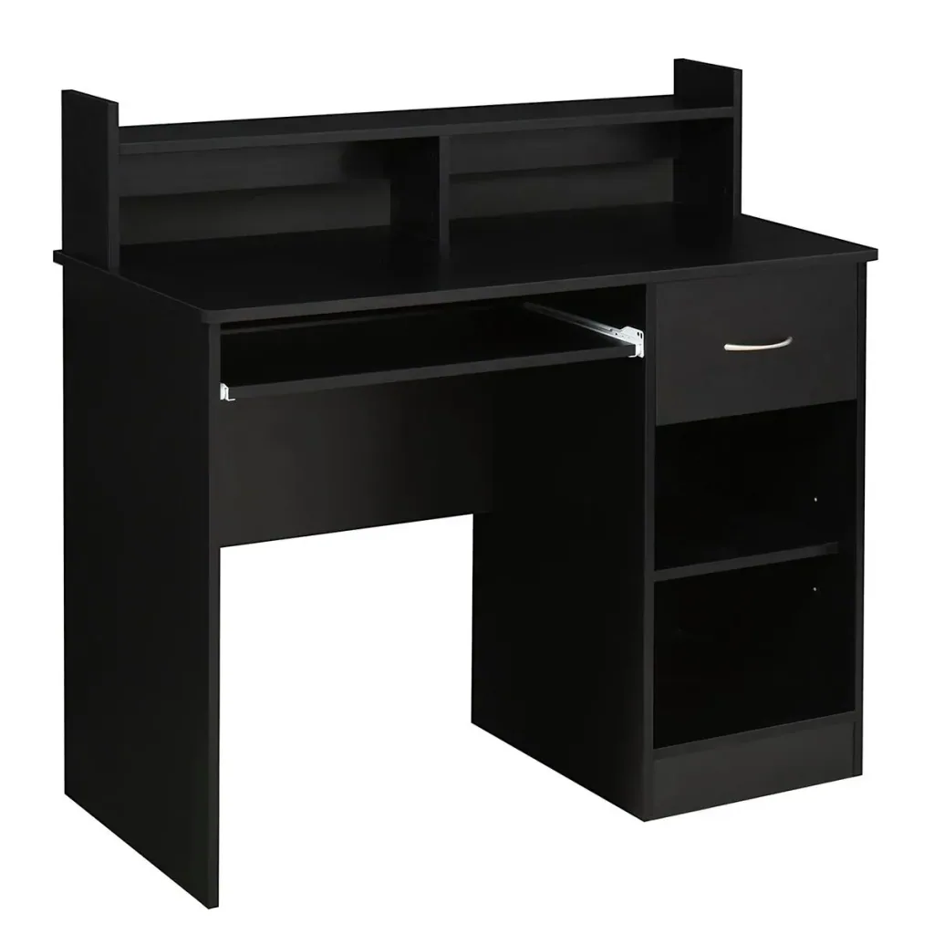 Computertisch Bürotisch Gamingtisch PC-Tisch mit Schublade E1 Spanplatte Schwarz 104 x 48 x 95,5 cm