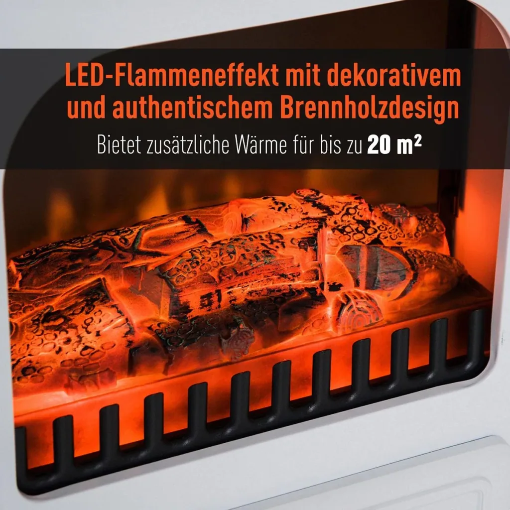 Elektrokamin mit Flammeneffekt und Heizfunktion