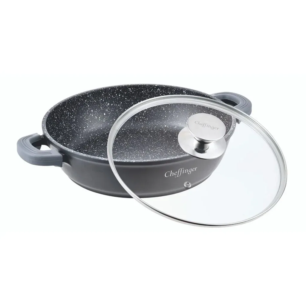 Pfannkuchenpfanne - Marmorbeschichtung - 28cm - Schwarz