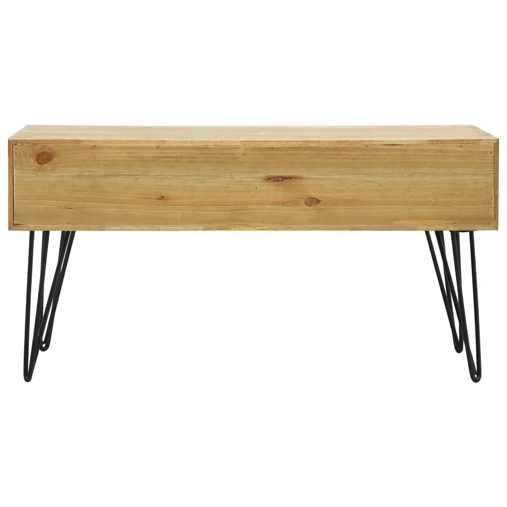 Couchtisch mit 2 Schubladen 80x40x40,5 cm verarbeitetes Holz braun