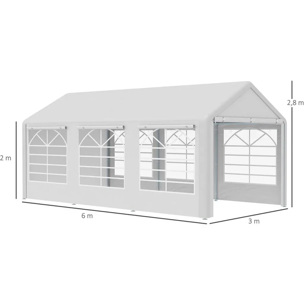 Pavillon Partyzelt 3x6m Garten Fe