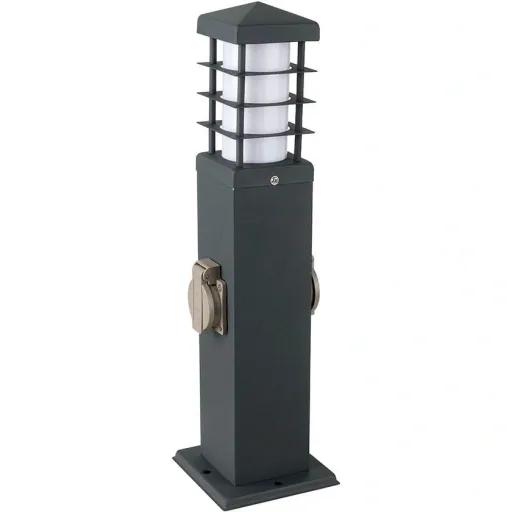 VT-1156-2 Gartenmast mit 2 Steckdosen und Beleuchtung - IP44