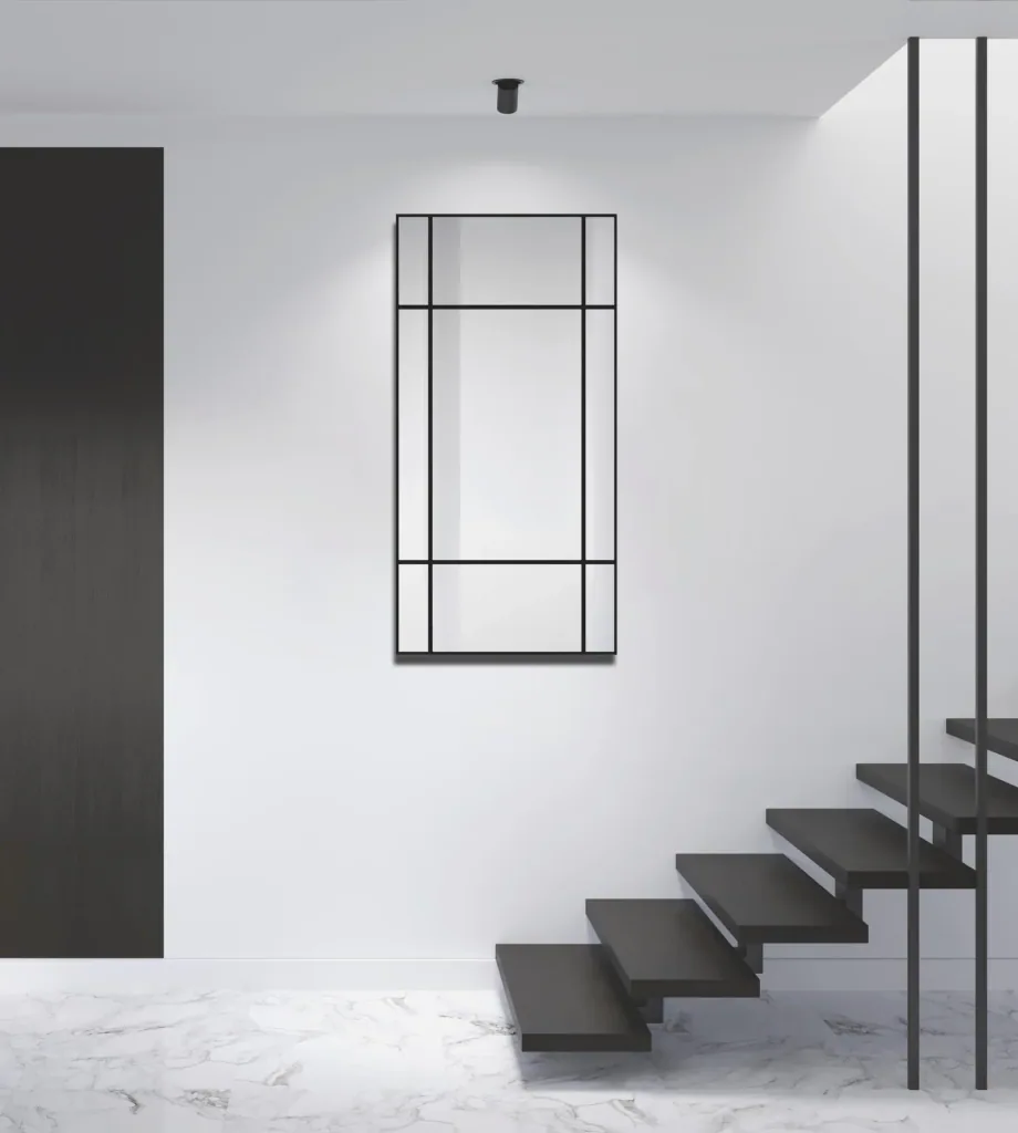 Dekorativer Wandspiegel "Black Square" mit modernem Design 60 x 120 cm