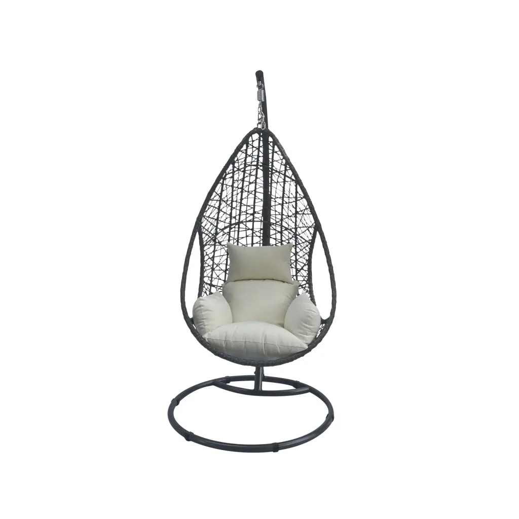 Garten-Hängesessel "Kuba" - anthrazit/weiß