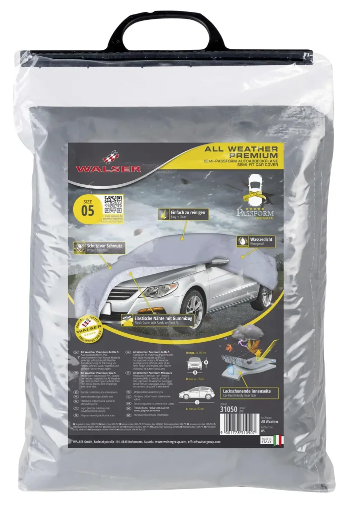 Autoabdeckplane all weather - Größe 5 - 452x176x145cm - PVC beschichtet