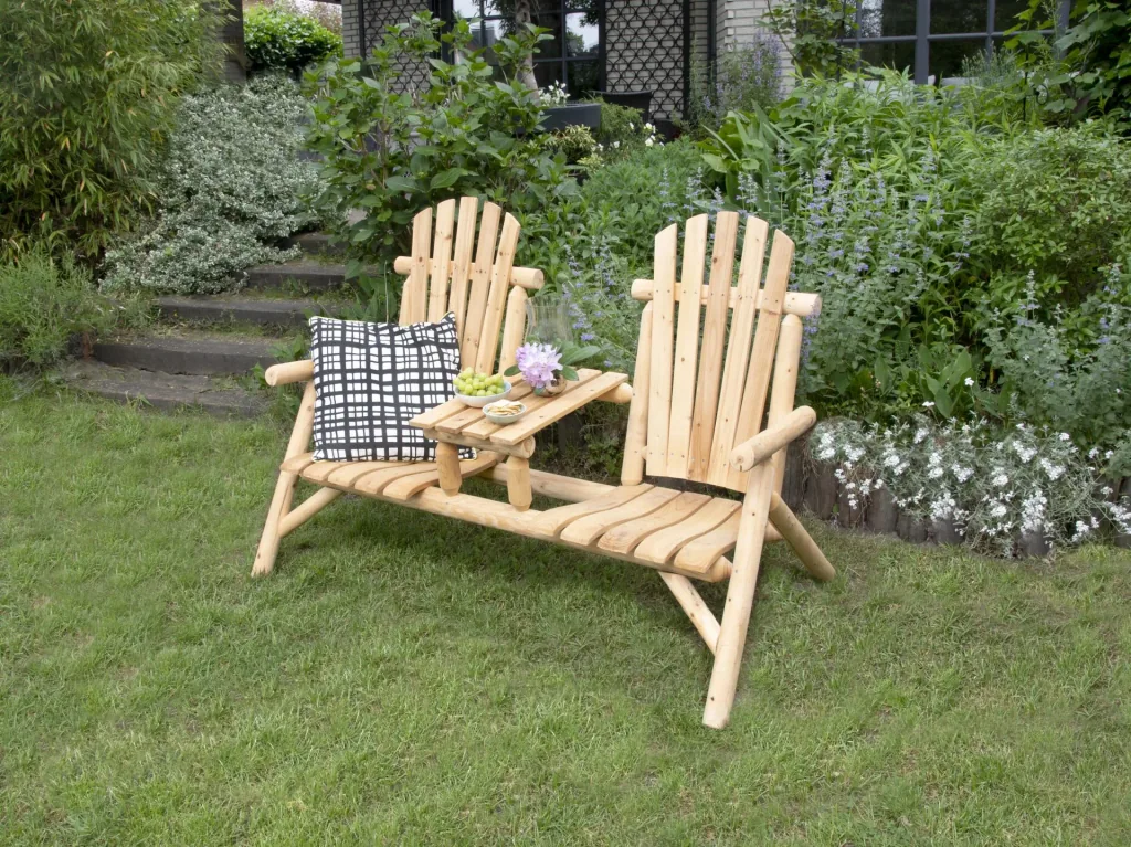 Bank 2-Sitzer mit Tisch Timber FSC 100%