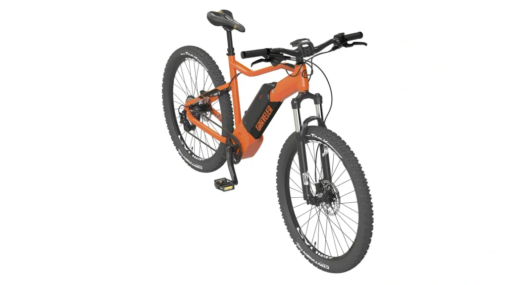 Unisex E-Bike MTB 27,5 Zoll, Rahmengröße 50 cm, 10-Gang Kettenschaltung, orange matt, GRAVELER 22.ETM.20